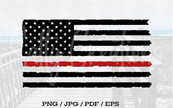 Thin Red Line Flag - Digital Download