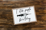 I Stab People For A Living - Decal