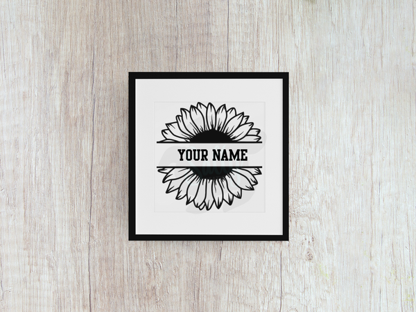 Sunflower Monogram - Decal