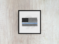 Thin Blue Line Flag - Decal