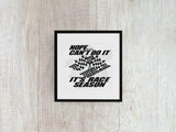 Nope Can't Do It It's Race Season - Decal