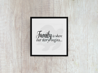 Family Is Where Our Story Begins - Decal