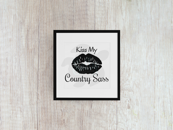 Kiss My Country Sass - Decal