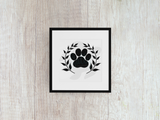 Paw Print Wreath - Decal