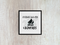 Ocean Waves & Bonfires - Decal