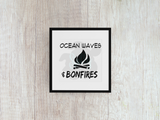 Ocean Waves & Bonfires - Decal