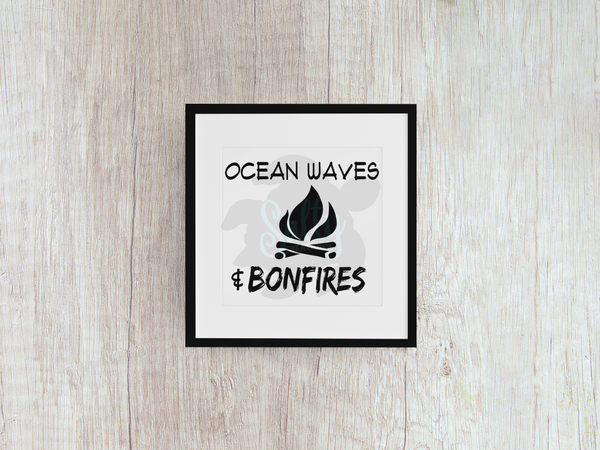 Ocean Waves & Bonfires - Decal