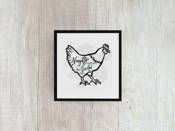 Naughty Chickens Lay Deviled Eggs - Decal