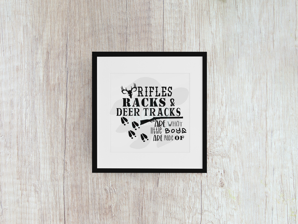 Rifles Racks & Deer Tracks - Decal