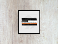 Thin Orange Line Flag - Decal