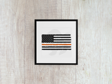 Thin Orange Line Flag - Decal