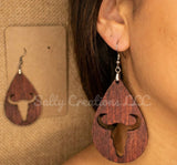 Cattle Head Teardrop - Earrings
