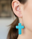 Variety of Colors Cross - Magnesite Earrings