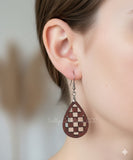 Variety Checkered Teardrop - Earrings