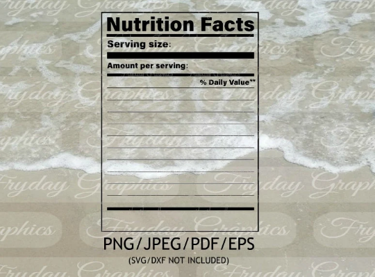 Nutrition Facts - Digital Download